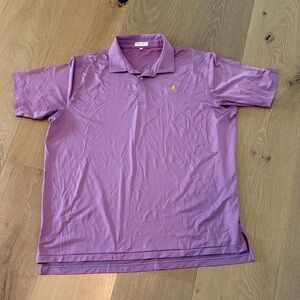 Peter Millar purple and blue stripe Performance Polo XXL BRIARS CREEK logo